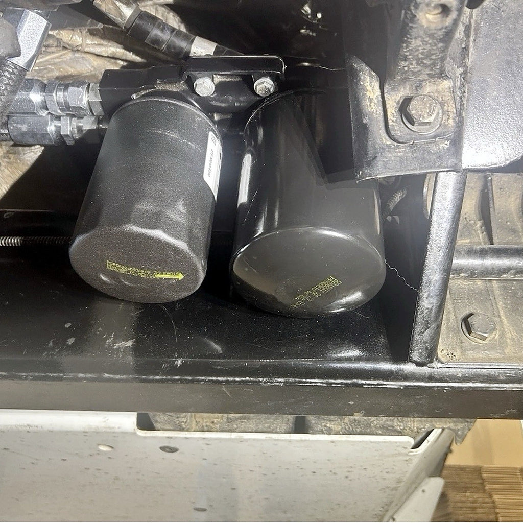 SABAR H1 bypass oil filter kit installed on Hummer H1 frame rail